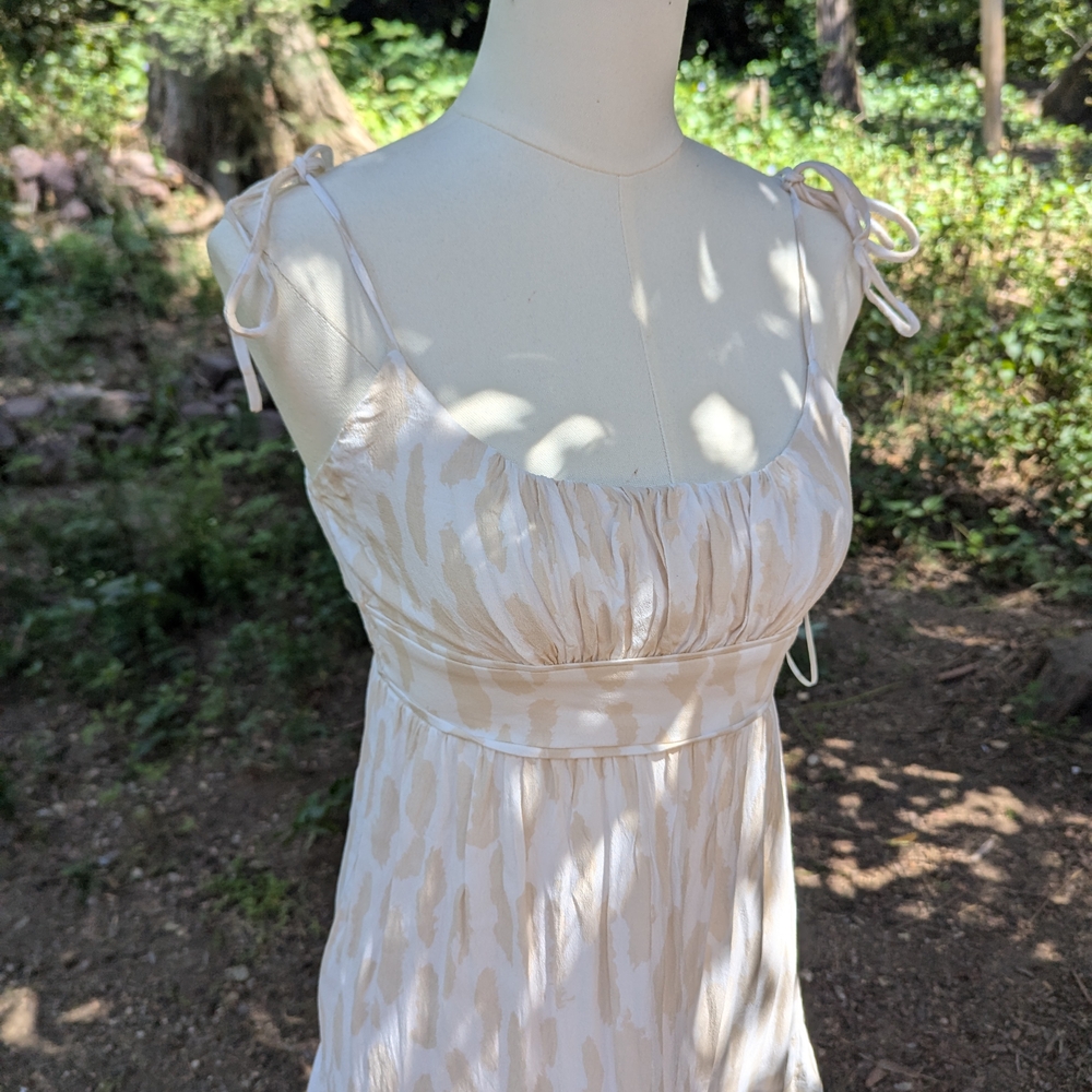 Skylar + Madison White Ruched Mini Dress Size Medium - Picture 2 of 5
